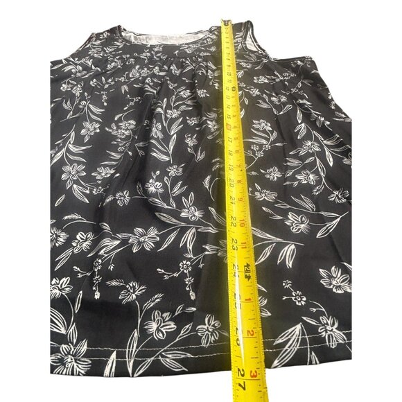Women's Summer Loose Fit Sleeveless Tunic Blouse Lightweight Stretch Floral XL - Picture 7 of 9